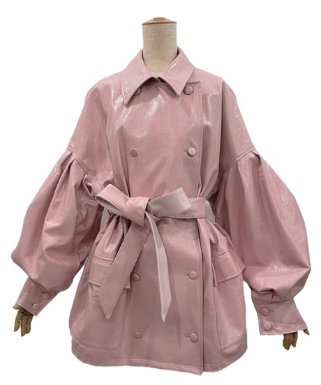 ボリュームスリーブエナメルジャケット / Volume Sleeves Enamel Jacket