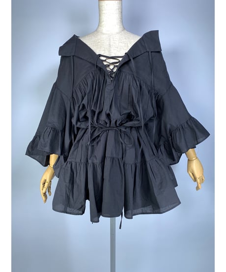 Lace-up Tunic One-Piece レースアップチュニックワンピース