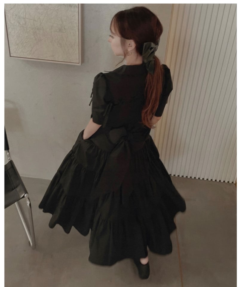 2021AW yori バッグティアードフリル　ポンディングロングジレ　ベスト 2021AW yori バッグティアードフリル ポンディングロングジレ