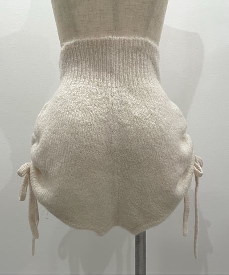 サイドリボンニットショートパンツ / Side Ribbon Knit Short Pants