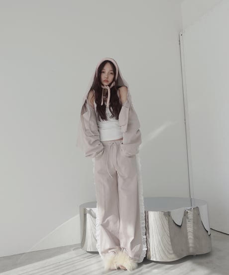 【PinkBeige】ハートジップアップフーディー /Heart Zip-up Hoodie