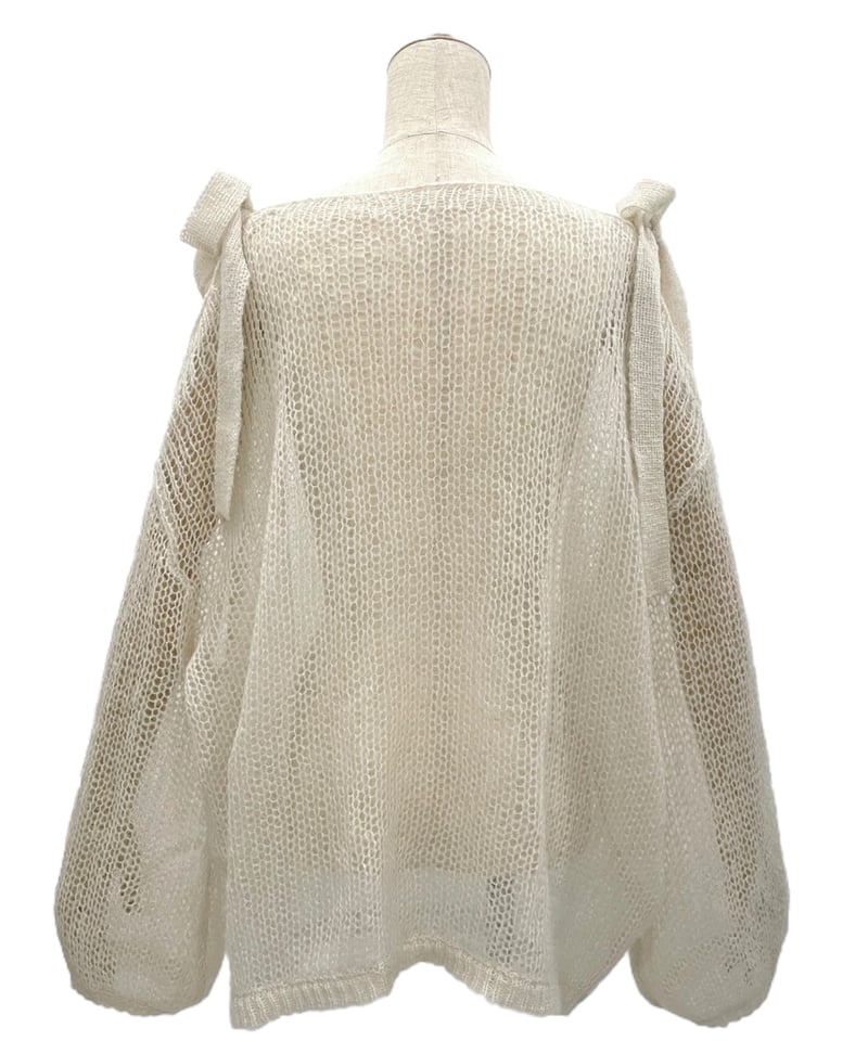 美品 ドゥロワー モヘア ウール ショート丈 ドロップショルダー ニット