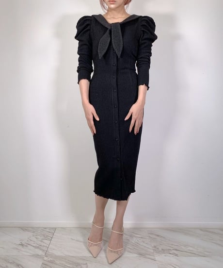 Sailor Collar Gown One-piece  セーラーカラーガウンワンピース