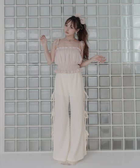 ルーズフィットリボンフレアパンツ/ Loose Fit Ribbon Flare Pants