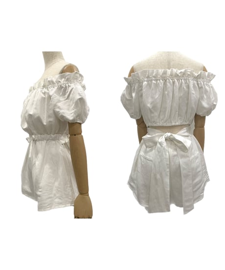 バックリボンロンパース / Back Ribbon Rompers