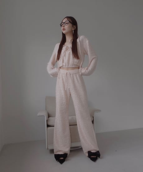 フロントリボンカーディガン(キャミソール付) / Front Ribbon Cardigan (+Camisole)