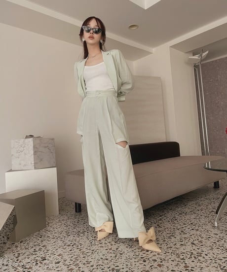 サイドカットシアーパンツ / Side Cutting Sheer Pants