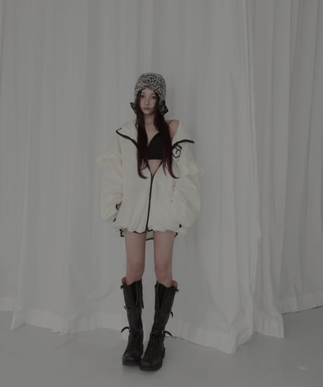 【Milk】ダブルジップフリルフリース /Double Zip Frill Fleece