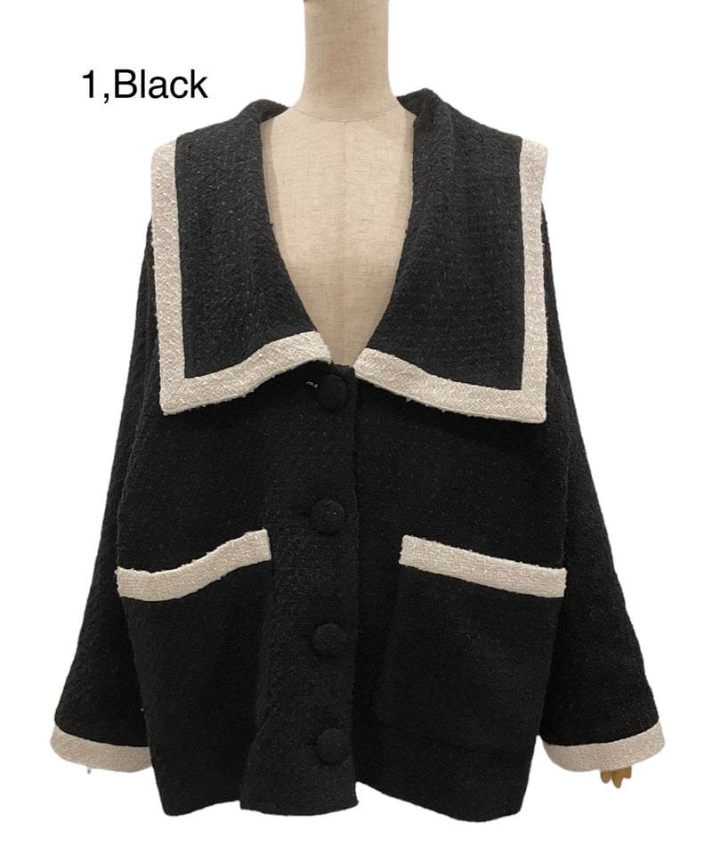 セーラーツイードジャケット / Sailor Collar Tweed Jacket | FI...