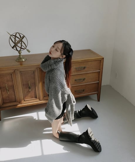 バックリボンローゲージニット /Back Ribbon Low Gauge Knit