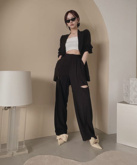 サイドカットシアーパンツ / Side Cutting Sheer Pants