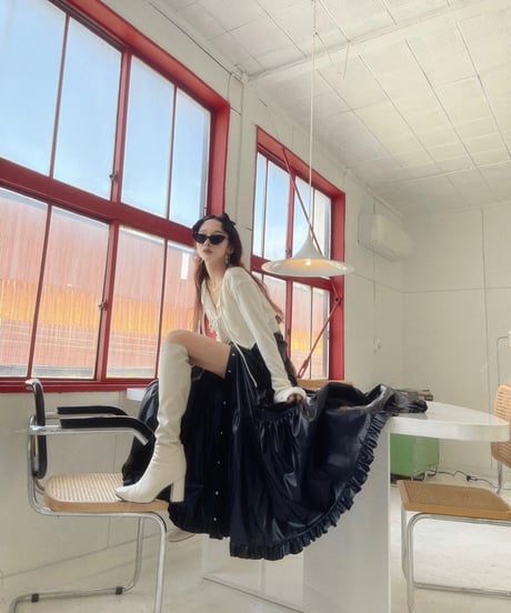 2サイドスリット カーゴポケット ティアードスカート / Both Side Slit Cargo Pocket Tiered Skirt