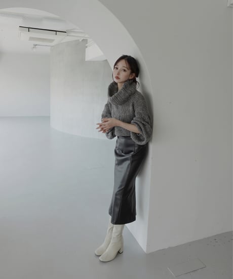 レザーベアワンピース(+グローブ) /FauxLeather Bare One-Piece(+Glove)