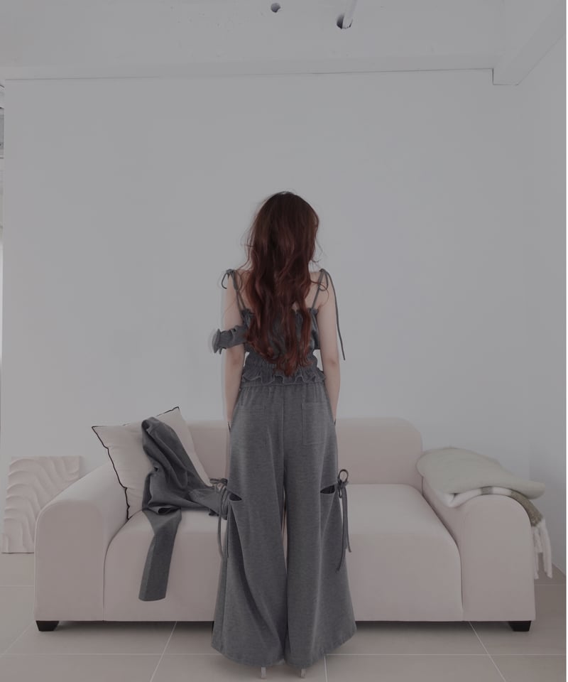 2wayサイドカットタックパンツ（＋リボンシュシュ）/2way Side Cut