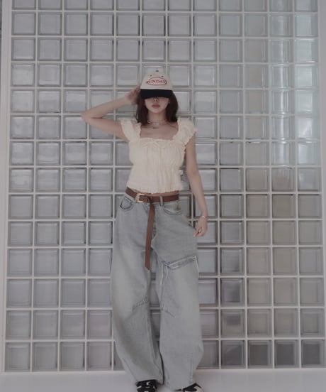 【LightBlue】バレルデニム / BarrelLeg Denim