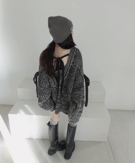 【❤︎MelangeBlack❤︎】ホリデーリボンニット / Holiday Ribbon Knit