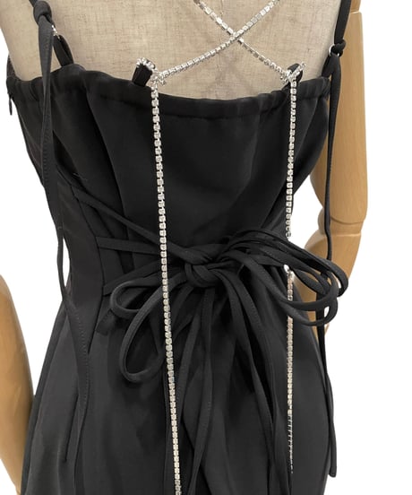 ビジューストラップスリットワンピ / Bijou Strap Slit One-Piece