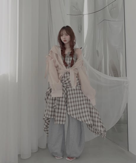 【Mocha】レイヤードチェックワンピース / Layered Check Dress