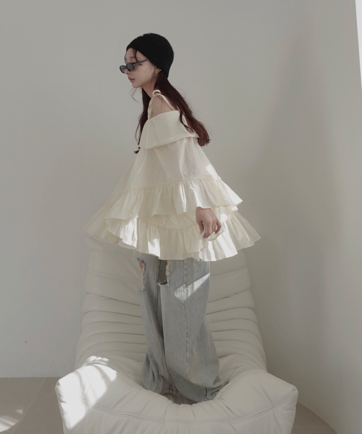 2wayチュニックワンピース / 2Way Collar Tunic One-Piece |