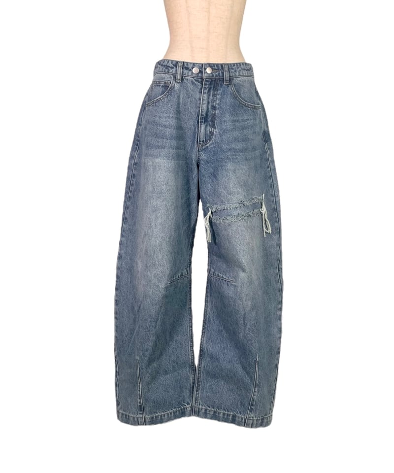 Blue】バレルデニム / BarrelLeg Denim | FICTION TOKYO