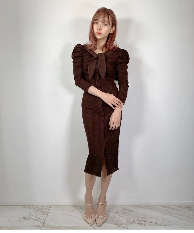 Sailor Collar Gown One-piece セーラーカラーガウンワンピース |