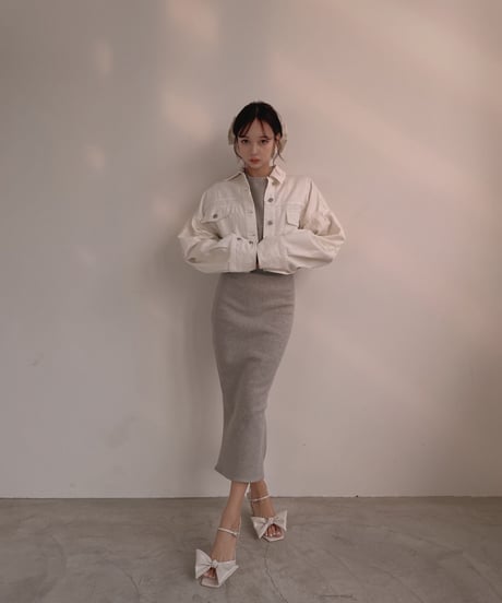 バックリボンスリットワンピース / Back Ribbon Slit One-Piece