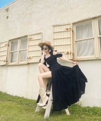 ショルダーリボンサマーロングドレス / Shoulder Ribbon Summer Long Dress