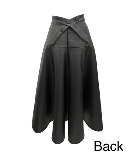 ジップオープンフェイクレザースカート / Zip Open FakeLeather Skirt