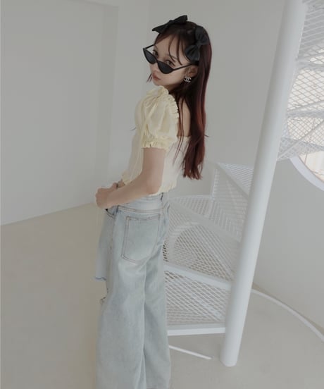 2wayスリーブチェストポケットトップ/2way Sleeve Chest Pocket Top