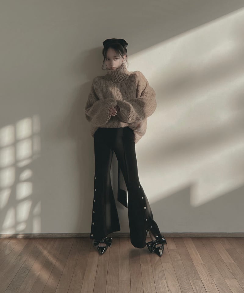 ハンドニッティングリボントップ / Hand Knitting Ribbon Top ハンドニッティングリボントップ / Hand Knitting Ribbon Top