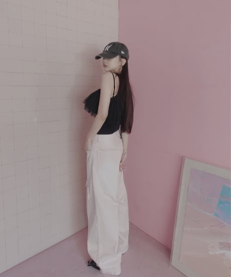 【PalePink】バレルデニム / BarrelLeg Denim