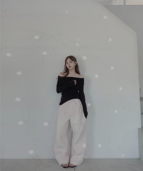 【Basic Collection】2wayオフショルダーチュニック / 2way Off-Shoulder Tunic
