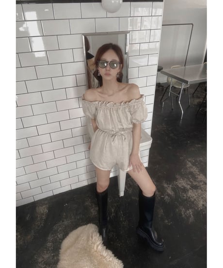 バックリボンロンパース / Back Ribbon Rompers