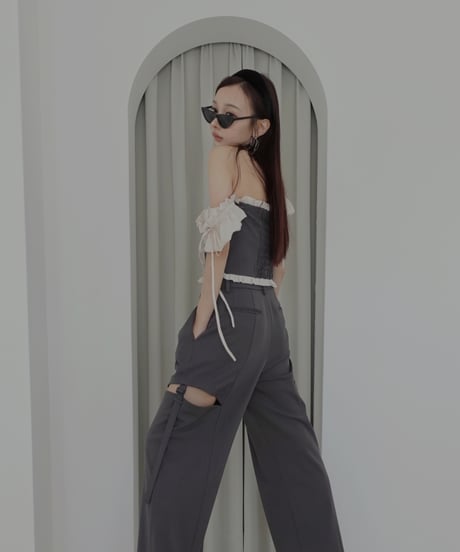 2wayスリーブチェストポケットトップ/2way Sleeve Chest Pocket Top