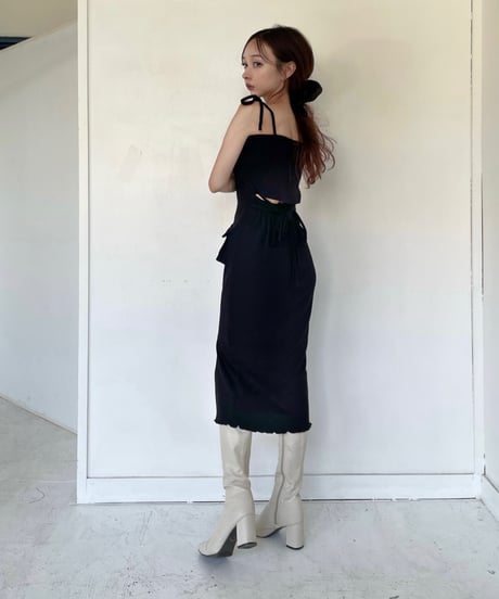 2サイドポケット バックオープンスリットニットワンピース / 2Pockets Back Open Slit Knit One-Piece