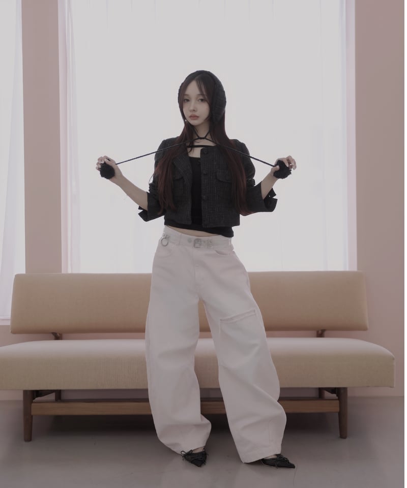 【PalePink】バレルデニム / BarrelLeg Denim サイズ0 PalePink】バレルデニム / BarrelLeg Denim | FICTION TO