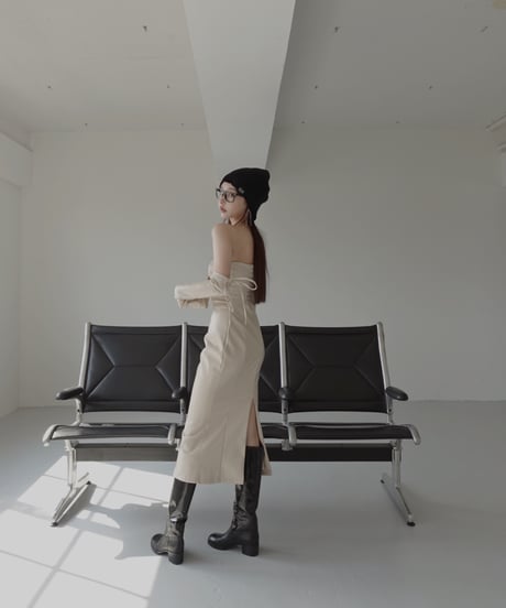 レザーベアワンピース(+グローブ) /FauxLeather Bare One-Piece(+Glove)