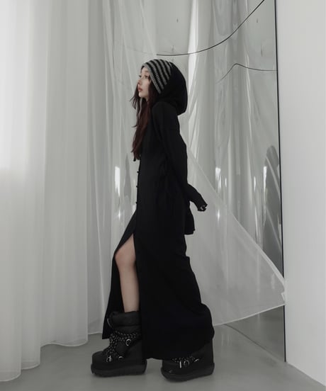 フードロングワンピース/Hooded Long One-Piece