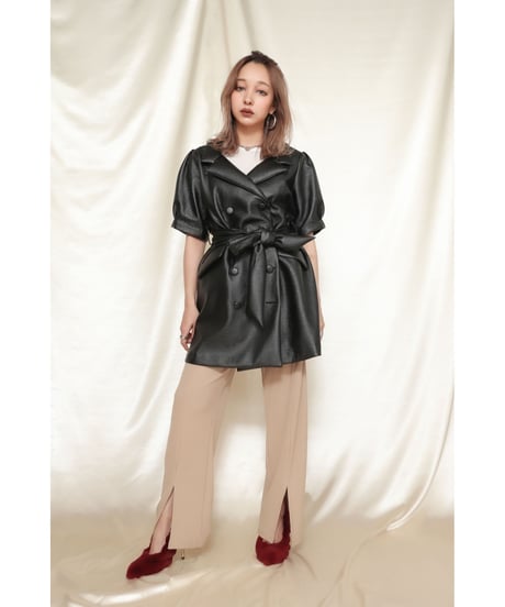 Front Slit Belt Pants　リブスリットパンツ