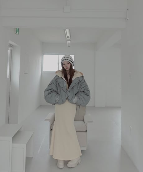 ラガースウェットフードワンピース/Rugger Collar Sweat Hoodie Dress