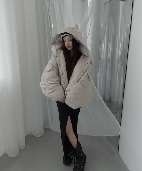 フーデッドナイロンボンバージャケット / Hooded Nylon Bomber Jacket
