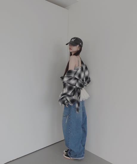 【Blue】バレルデニム / BarrelLeg Denim