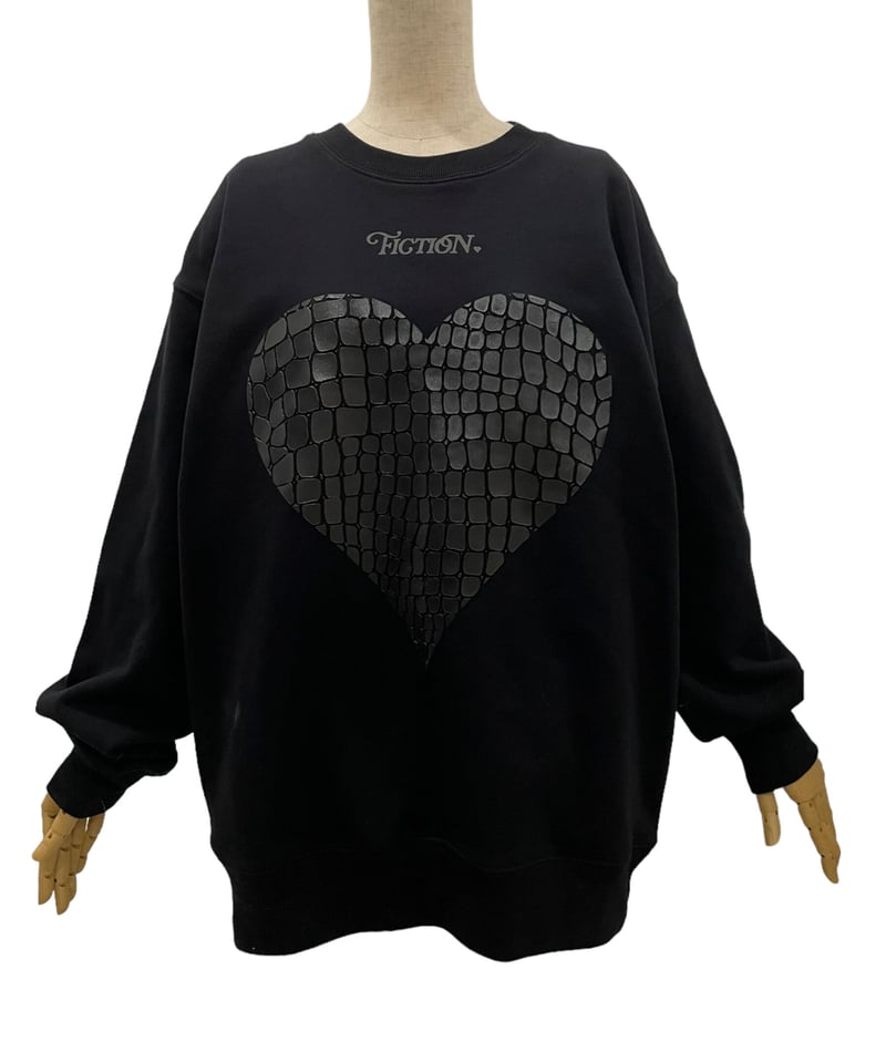 クロコハートスウェットトップ / Croco Heart Sweat Top | FICTIO...