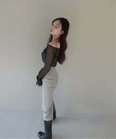 【Basic Collection】シアークロップドトップ-Short- /Sheer Cropped Top