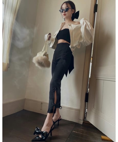 リボンクロップドパンツ/Ribbon Cropped Pants