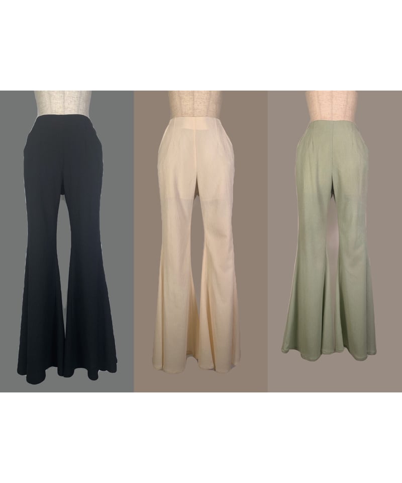 スプリングハイウェストフレアパンツ Spring High Waist Flare Pants