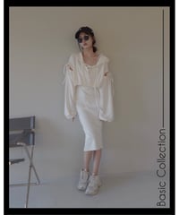 【Basic Collection】リブキャミソールスリットワンピース-Long- /Rib Camisole Slit One-Piece