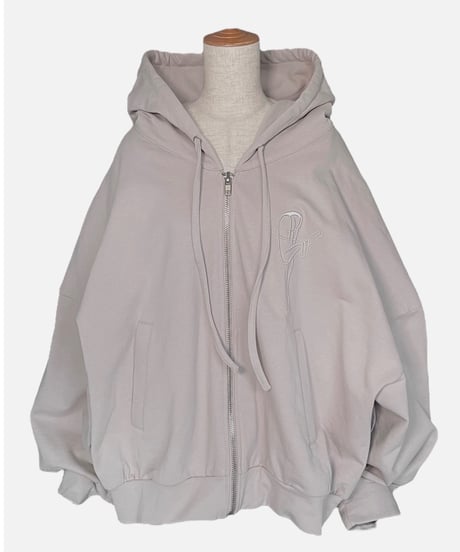 【PinkBeige】ハートジップアップフーディー /Heart Zip-up Hoodie