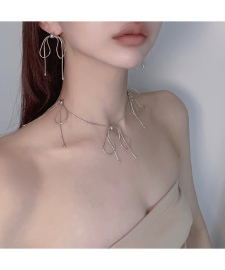 Ribbon Pierce/Earring [Silver925]