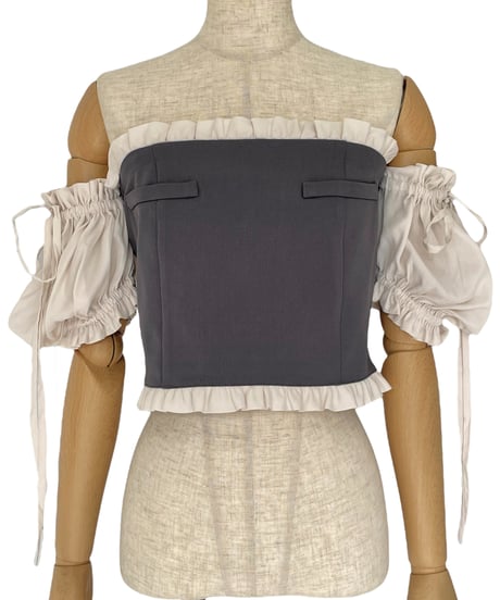 2wayスリーブチェストポケットトップ/2way Sleeve Chest Pocket Top